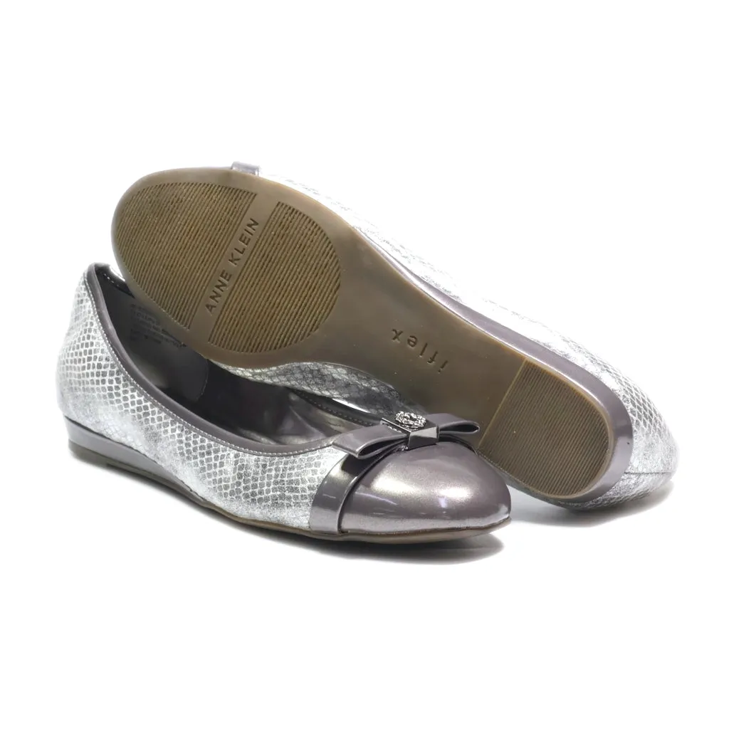 Anne Klein Ballerinas Leather White Colour For Women