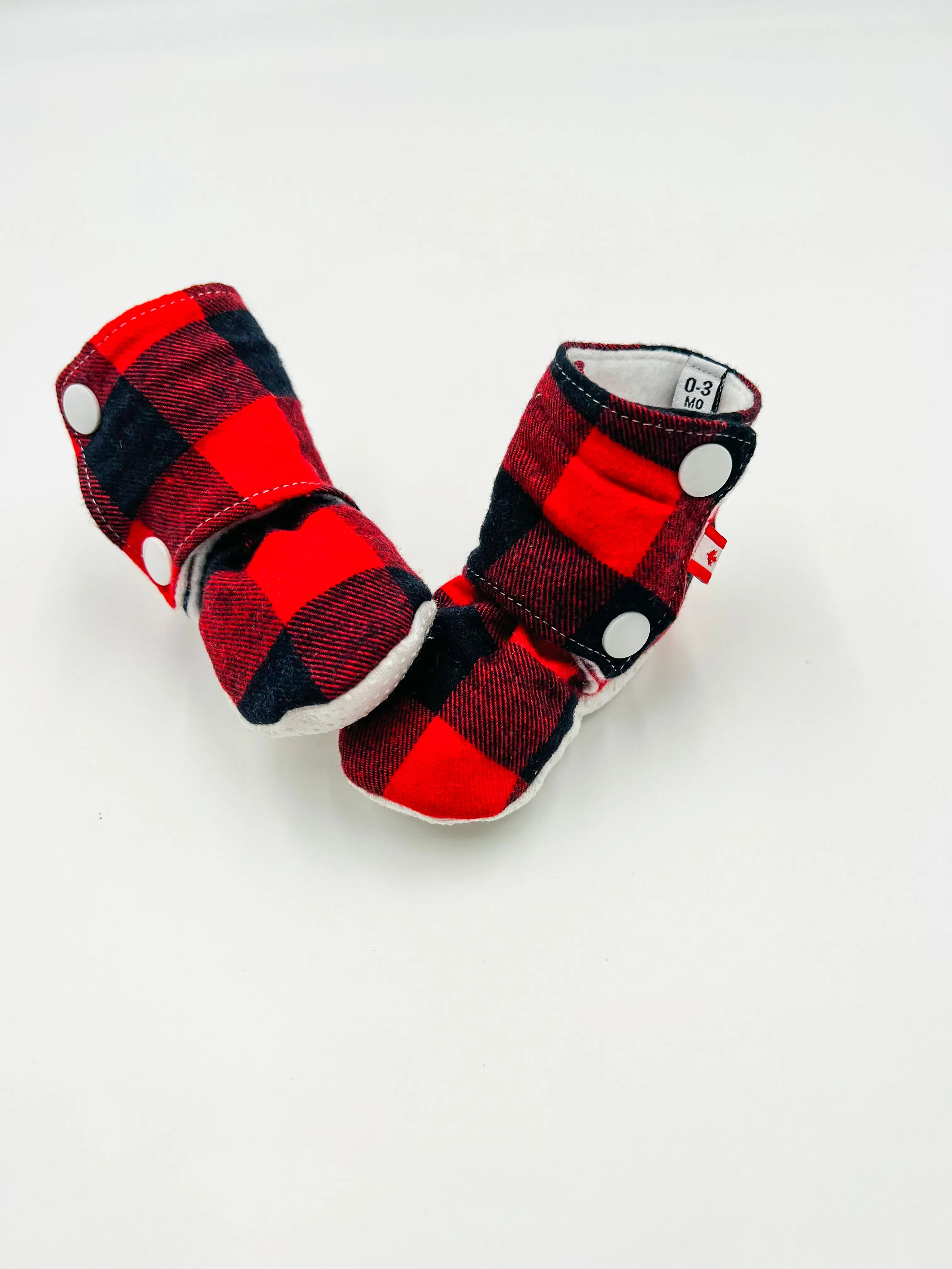 Baby Booties (Buffalo Plaid)