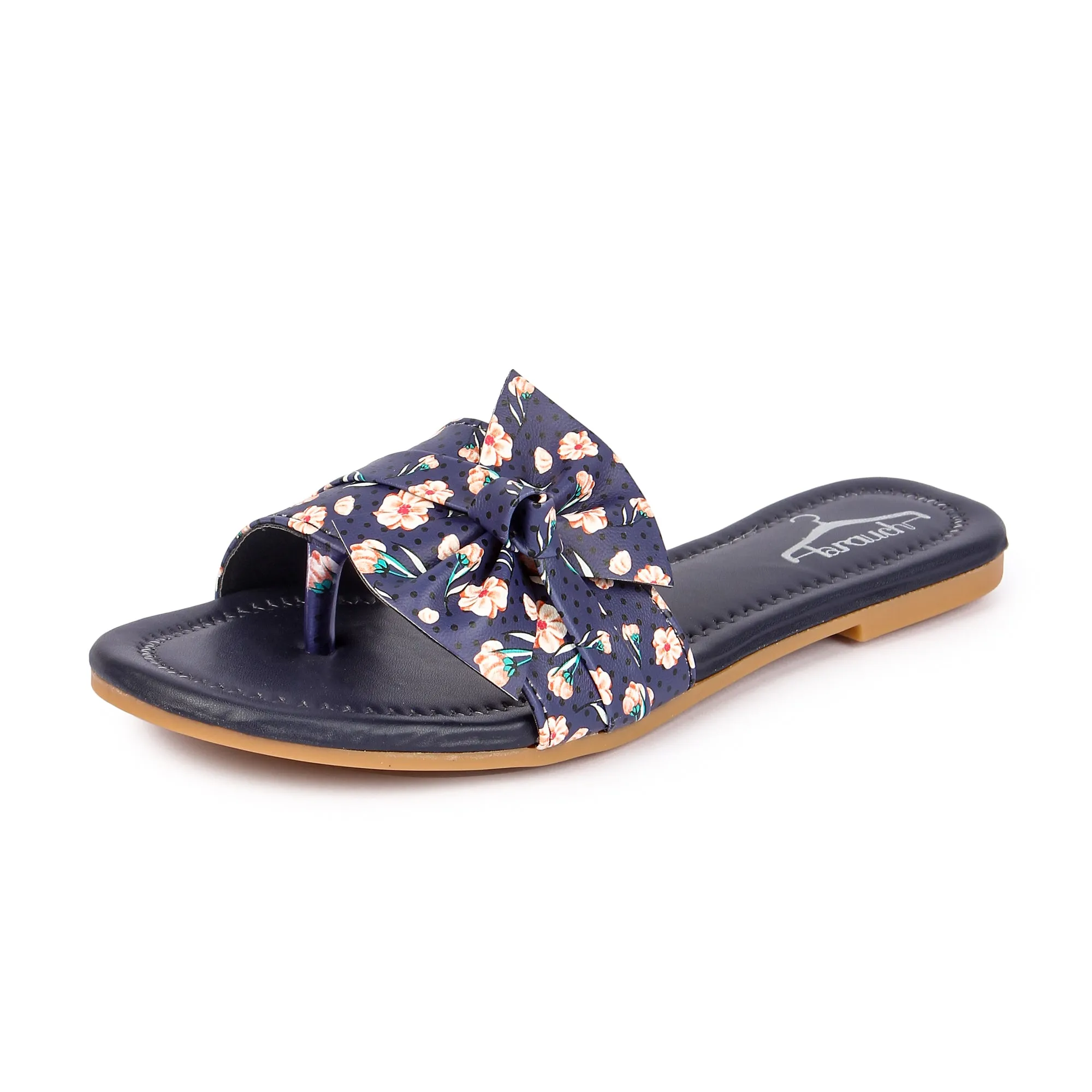 Brauch Women's Blue Flower Bow Flats