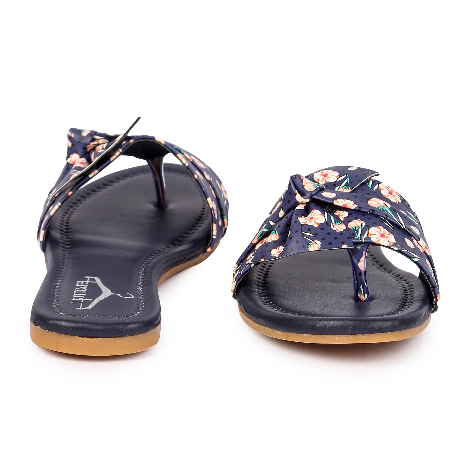 Brauch Women's Blue Flower Bow Flats
