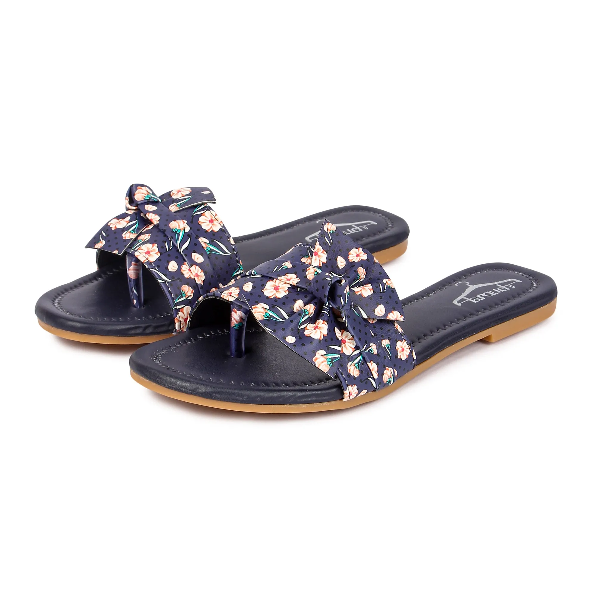 Brauch Women's Blue Flower Bow Flats