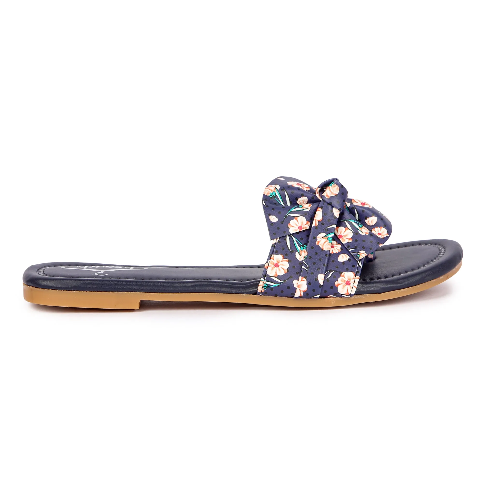 Brauch Women's Blue Flower Bow Flats