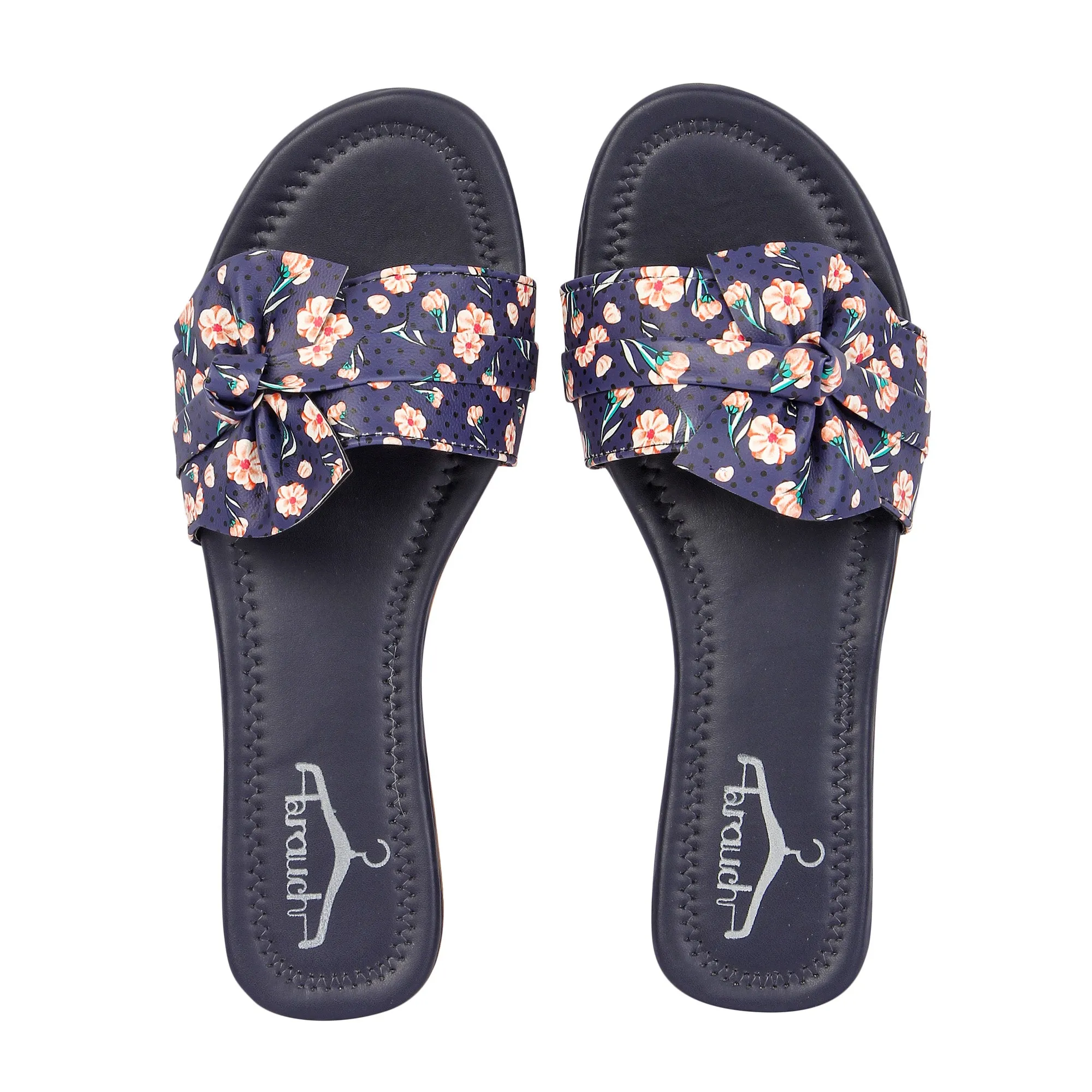 Brauch Women's Blue Flower Bow Flats