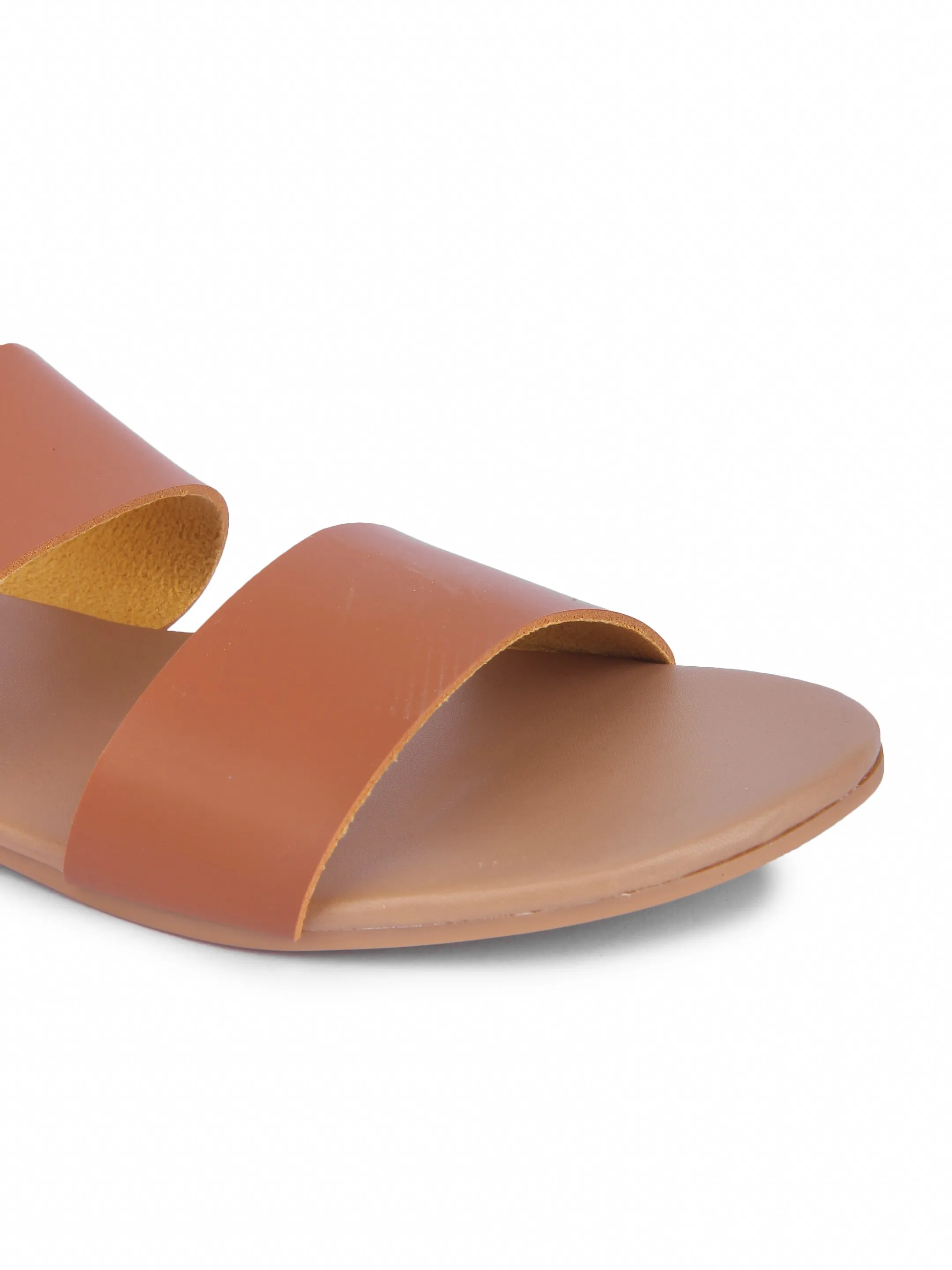Brauch Women's Brown Strap Flats