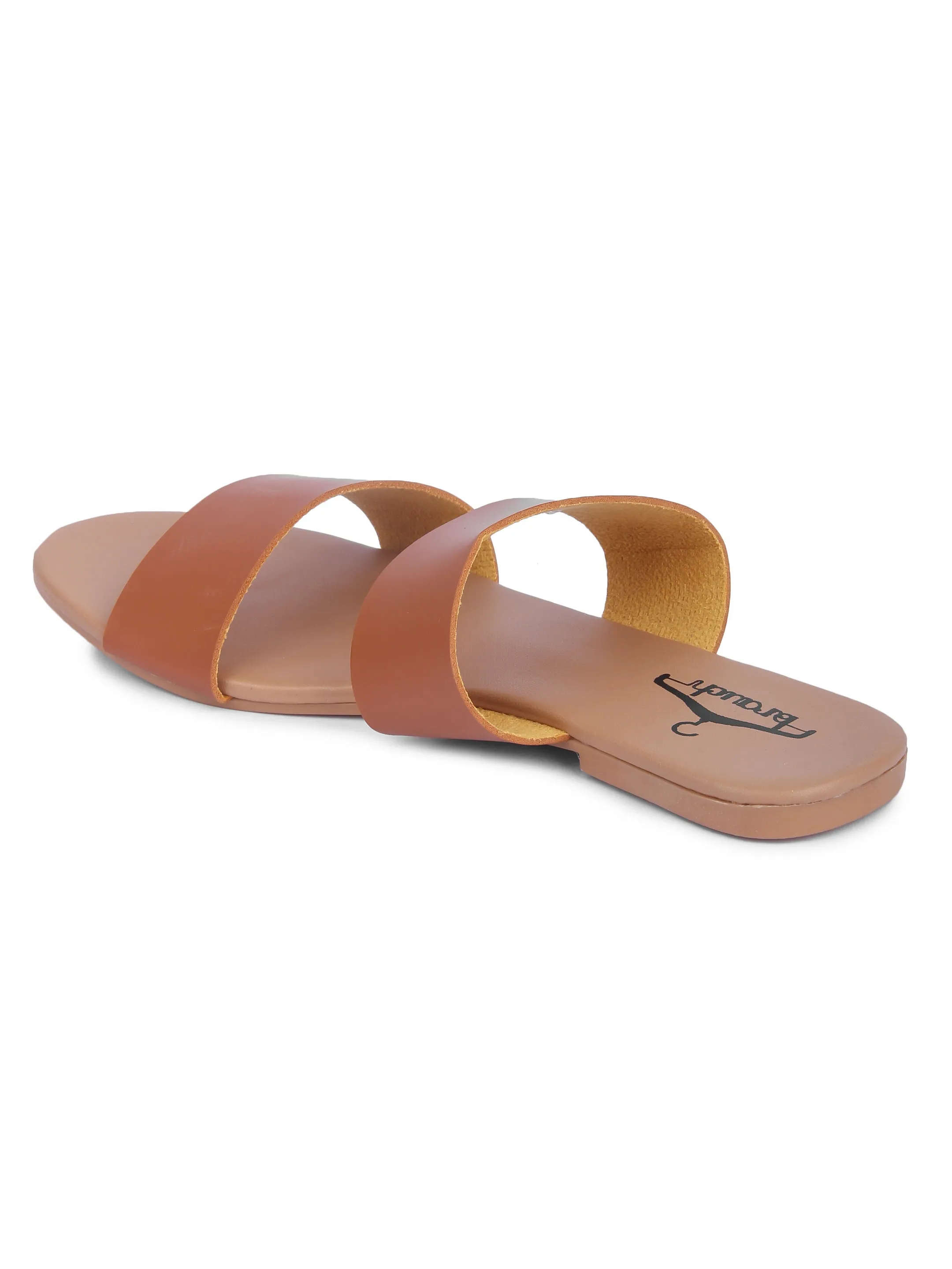 Brauch Women's Brown Strap Flats