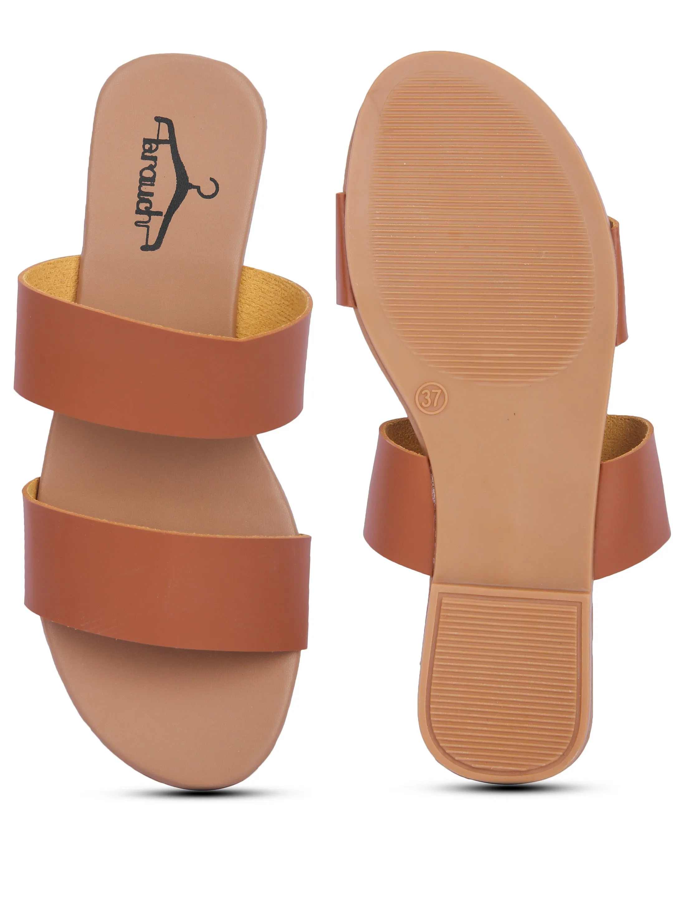 Brauch Women's Brown Strap Flats