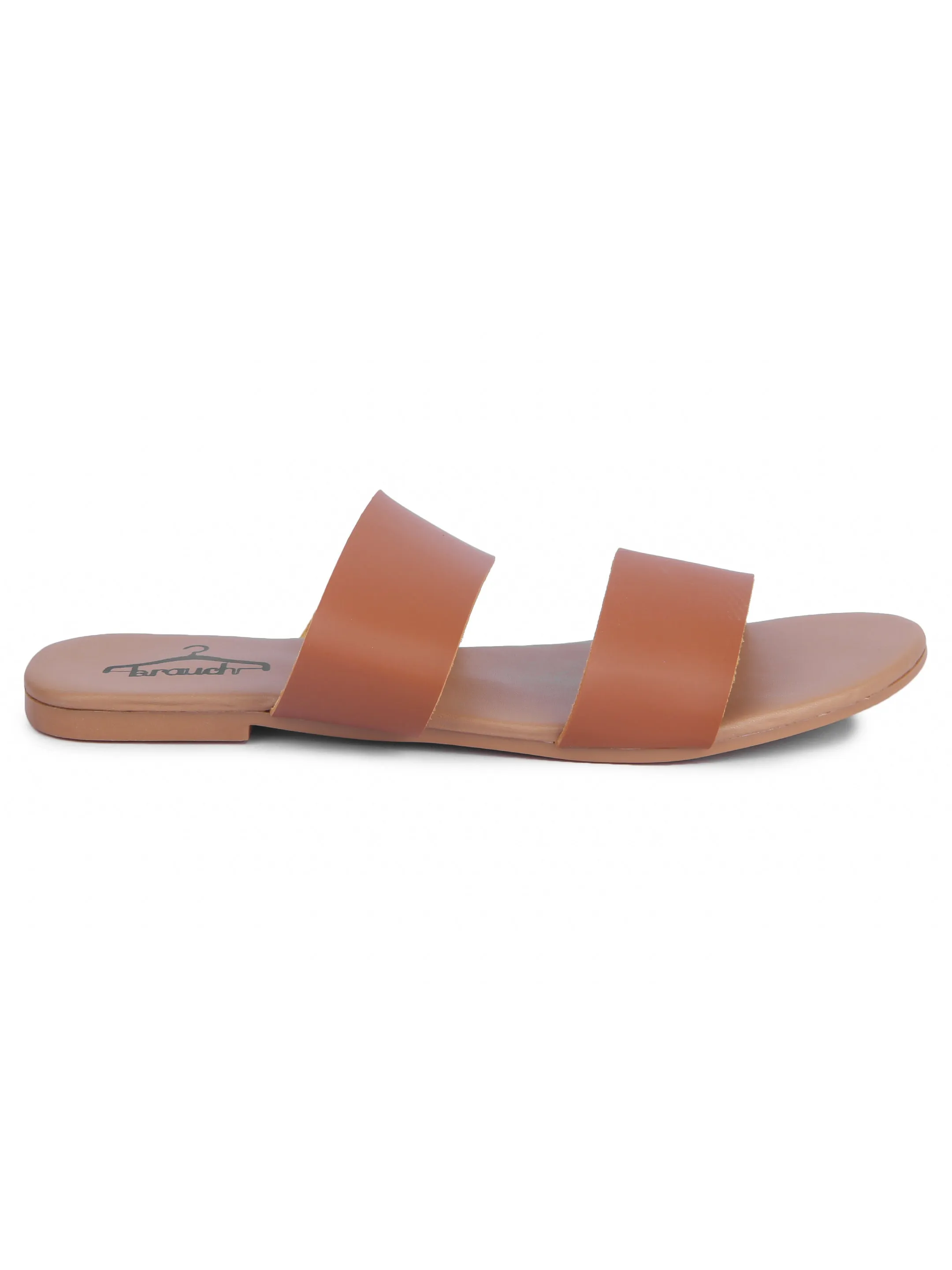 Brauch Women's Brown Strap Flats