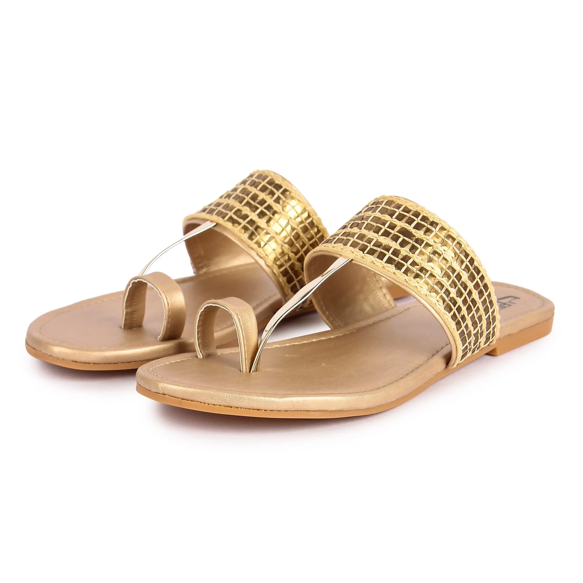 Brauch Women's Copper Thumb Square Flats