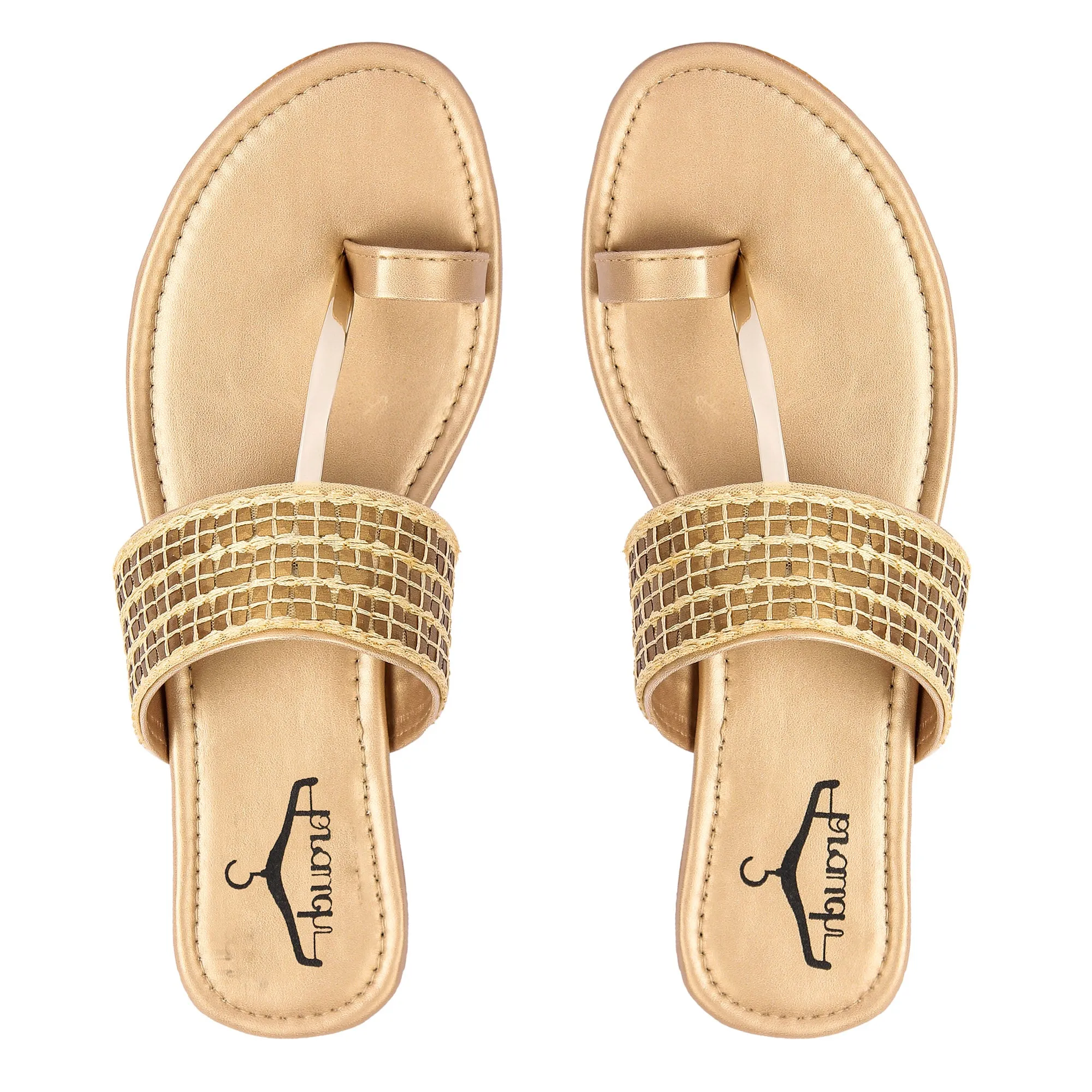 Brauch Women's Copper Thumb Square Flats