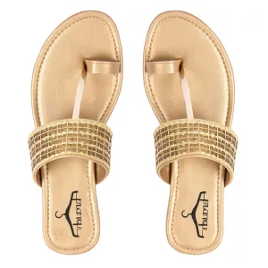 Brauch Women's Copper Thumb Square Flats