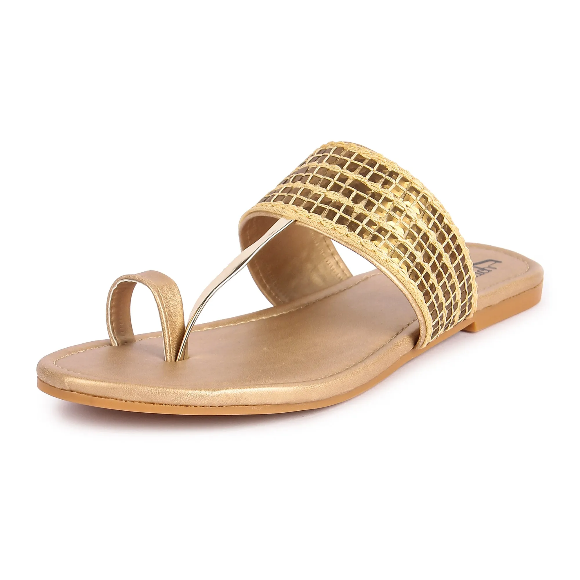 Brauch Women's Copper Thumb Square Flats