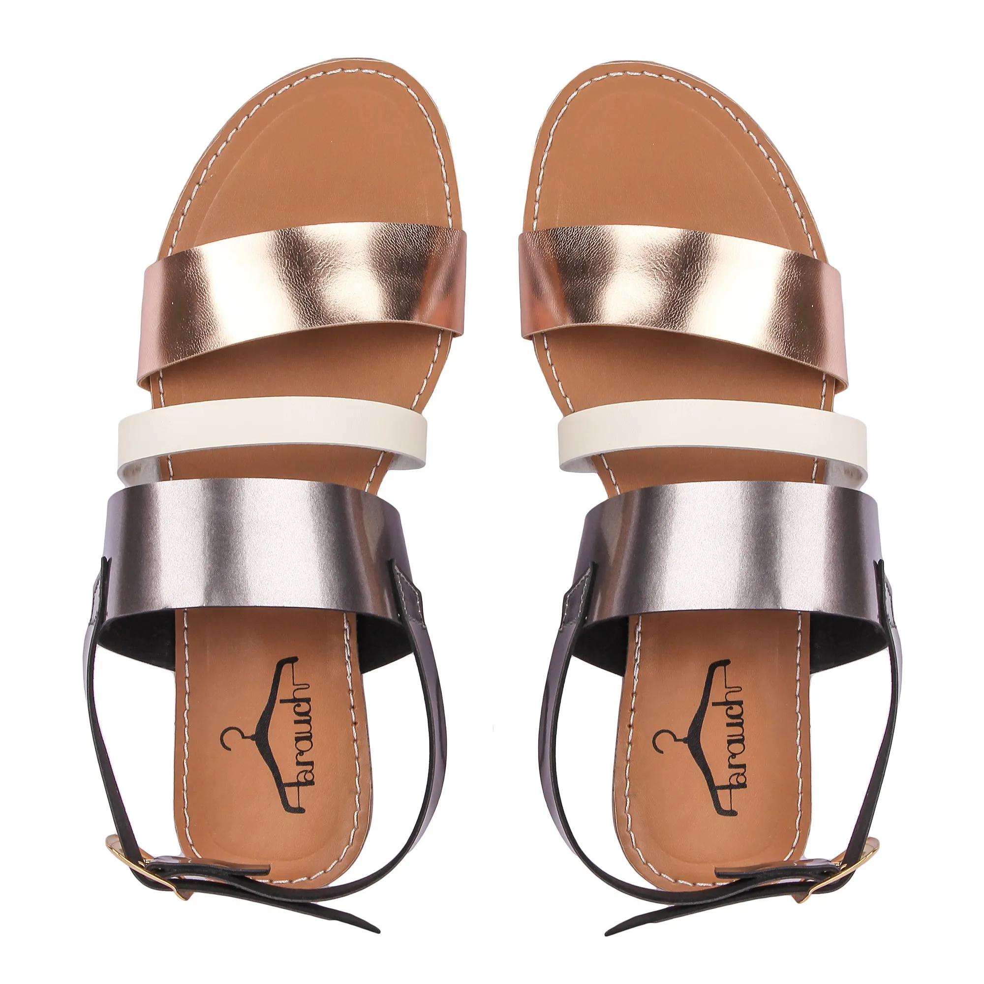 Brauch Women's Grey Metallic Flats