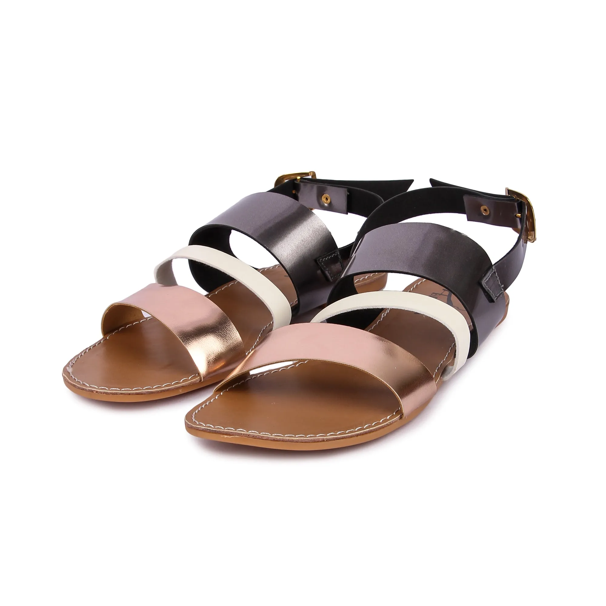 Brauch Women's Grey Metallic Flats