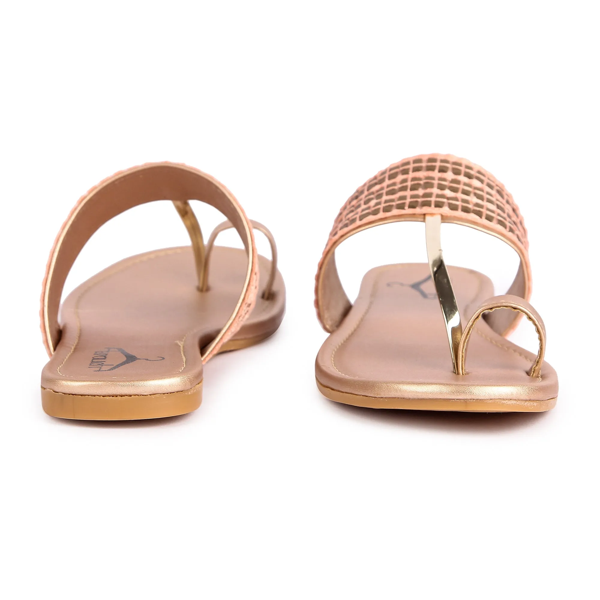 Brauch Women's Pink Thumb Square Flats