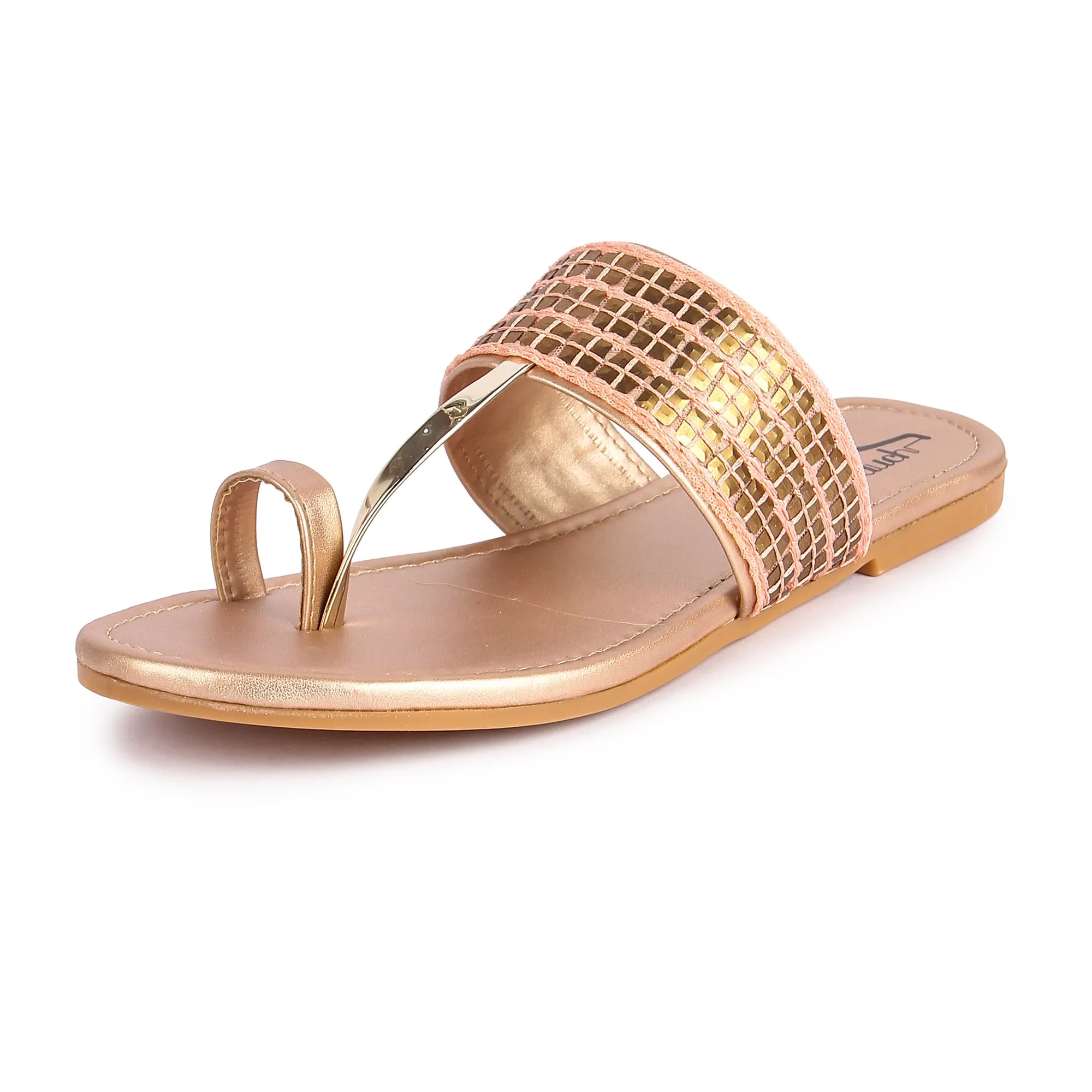 Brauch Women's Pink Thumb Square Flats