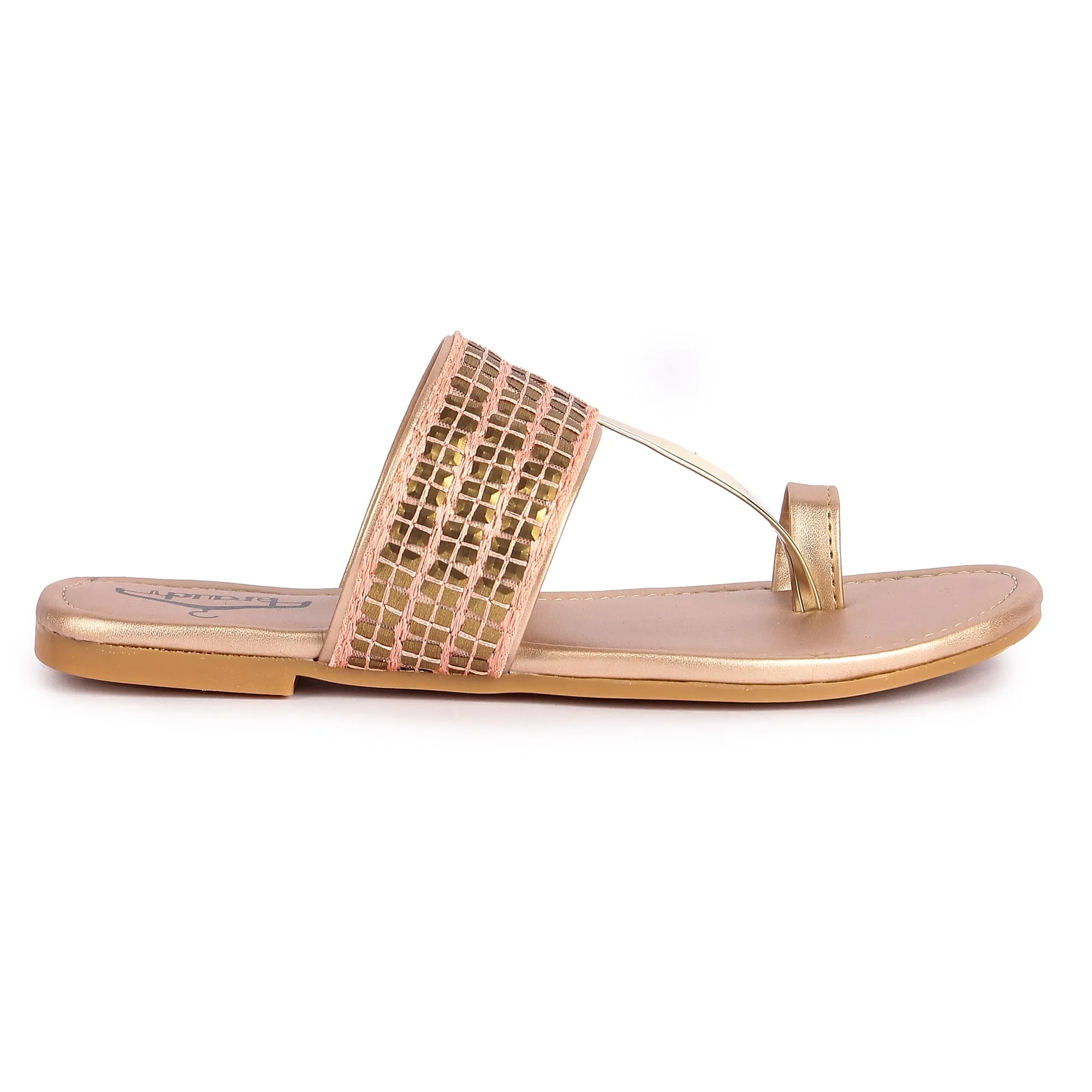 Brauch Women's Pink Thumb Square Flats