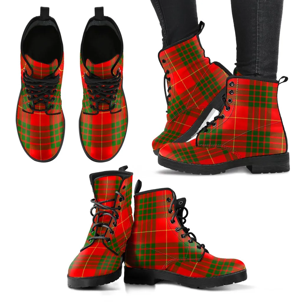Cameron Modern Tartan Leather Boots