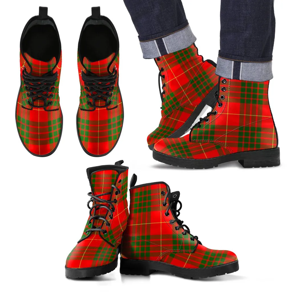 Cameron Modern Tartan Leather Boots