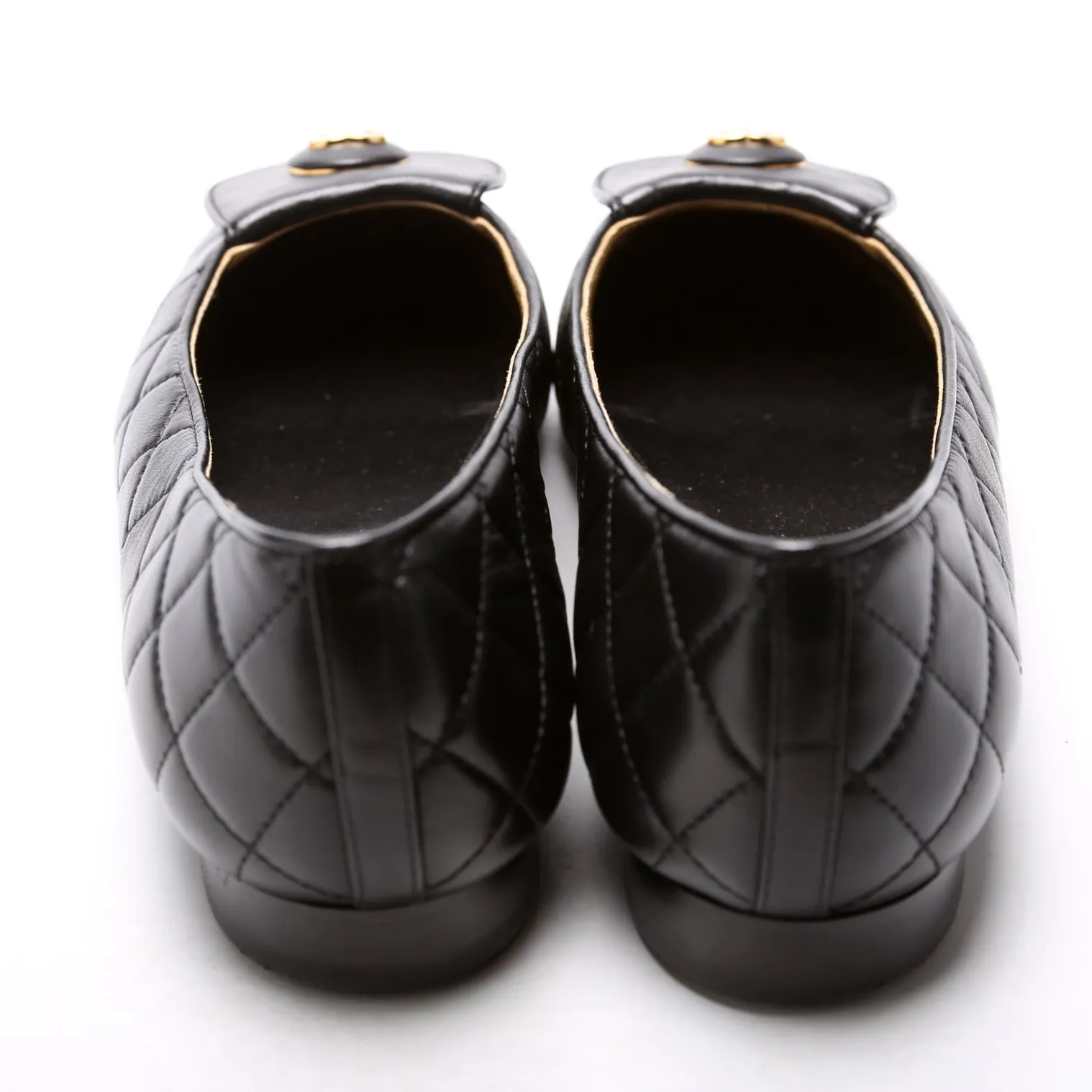 CC Ballerina Flats Quilted Size 37.5 Black