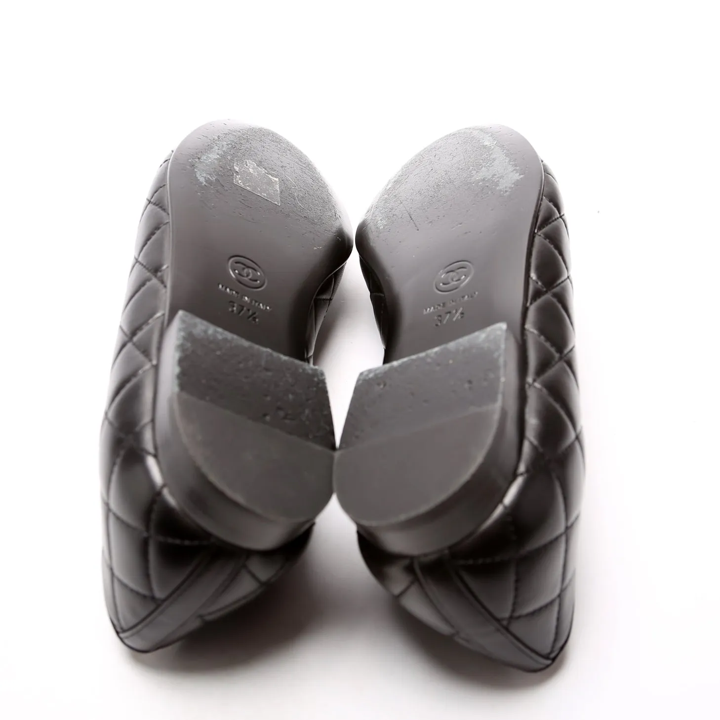 CC Ballerina Flats Quilted Size 37.5 Black