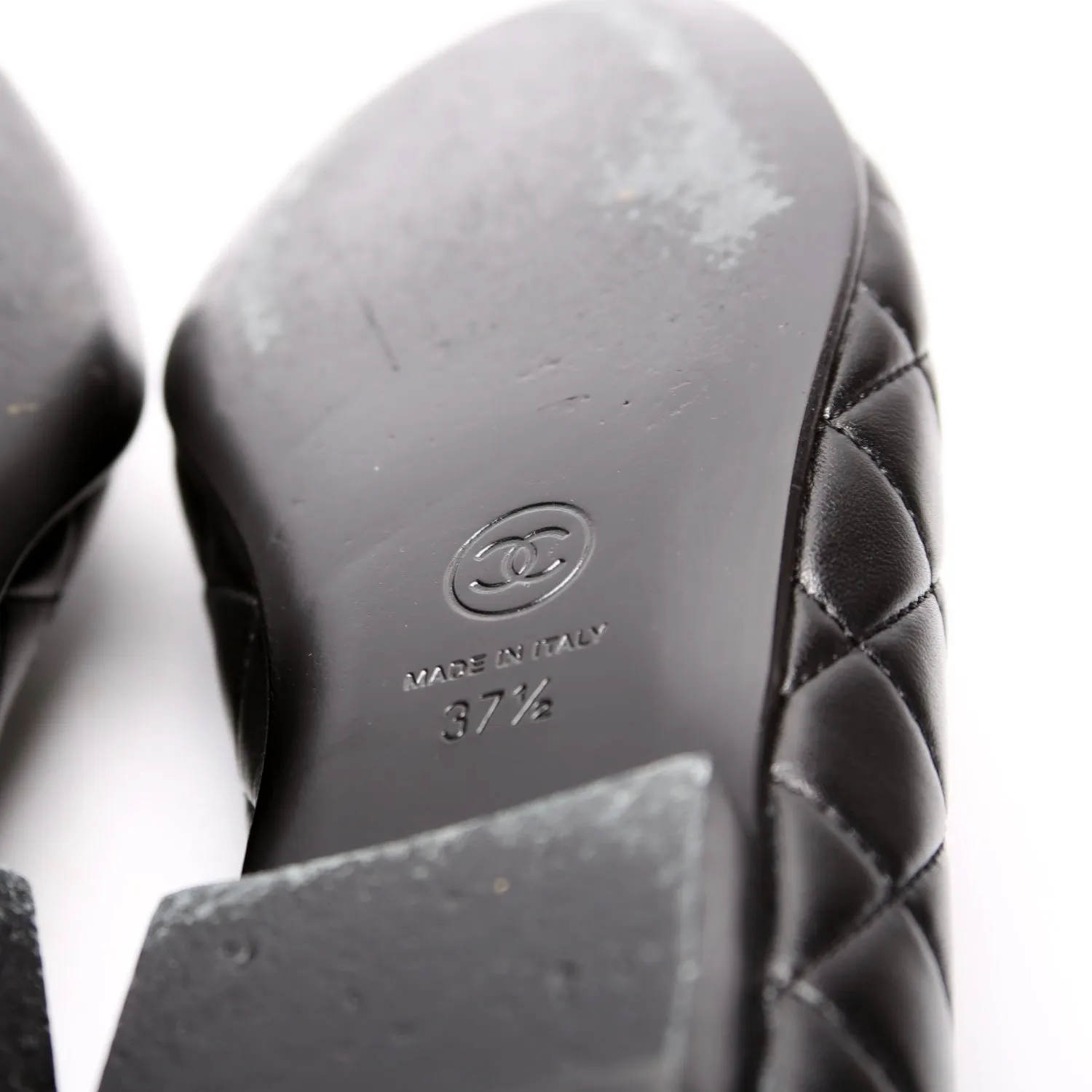 CC Ballerina Flats Quilted Size 37.5 Black