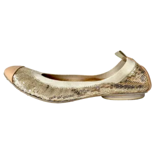 Chanel Sequin Lambskin Cap Toe Ballerina Flats