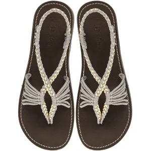 Cocoon- Cream Gray Rope Sandals