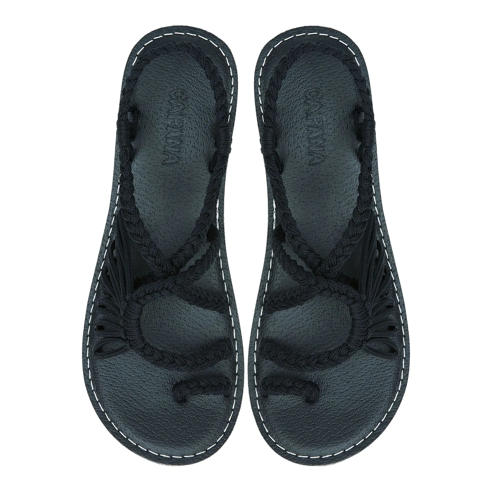 Commune - Classic Black Rope Sandals