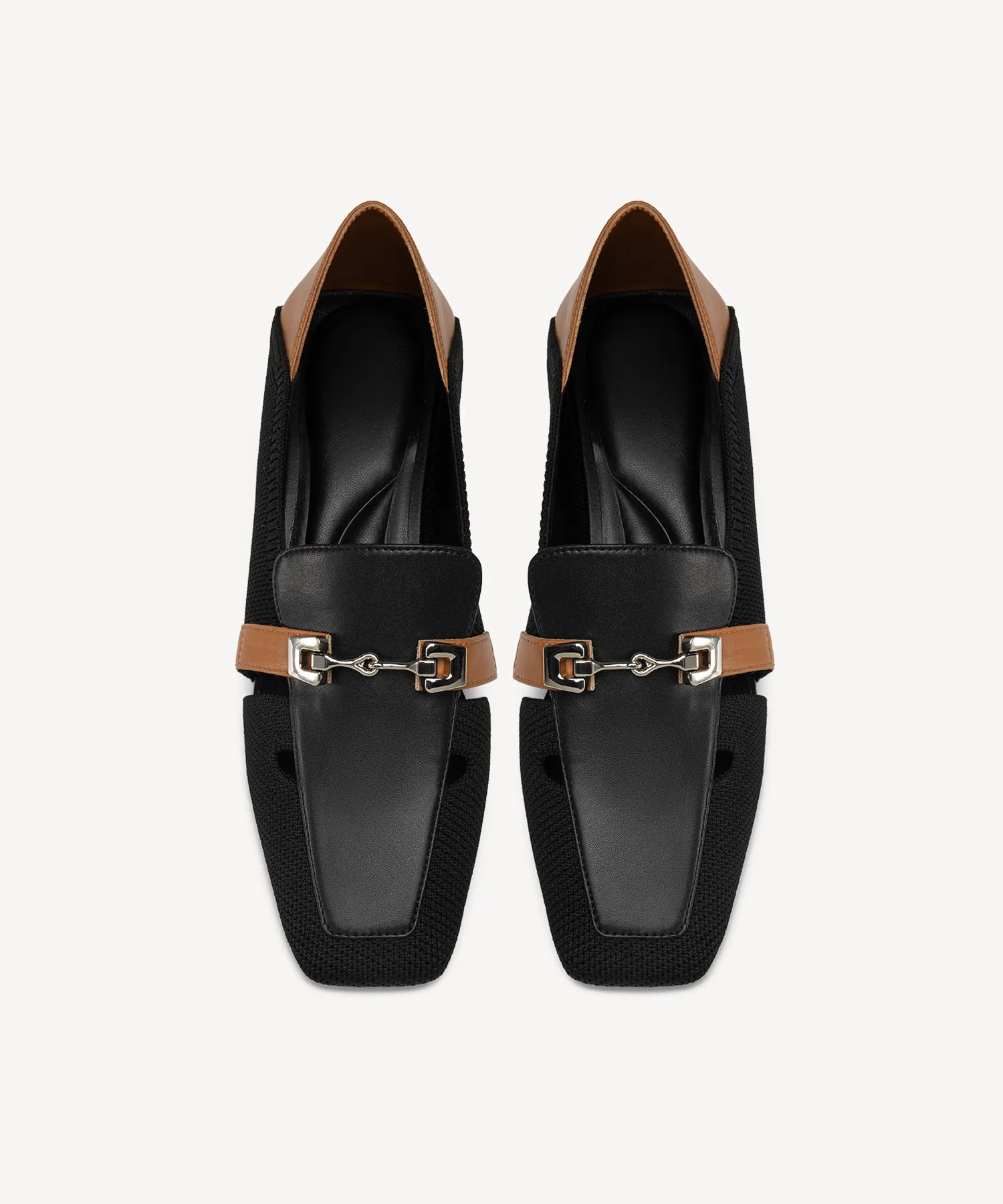 Commuter Square Toe  High Heel Loafers