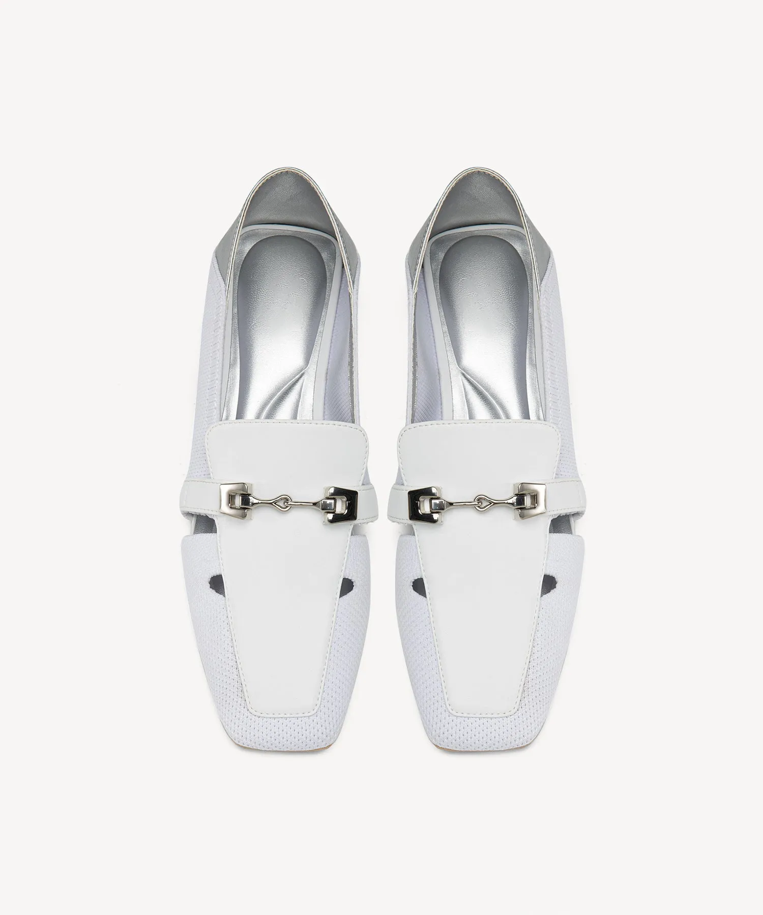 Commuter Square Toe  High Heel Loafers