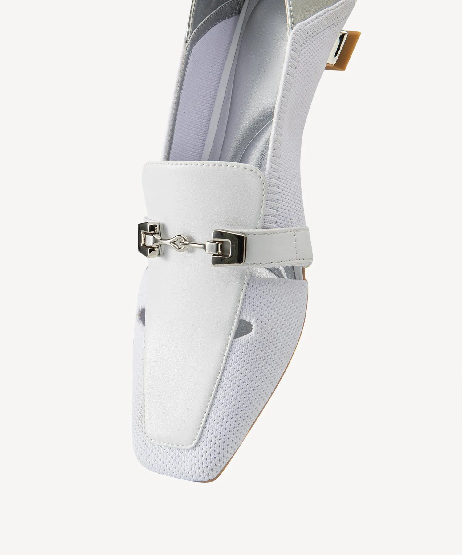 Commuter Square Toe  High Heel Loafers