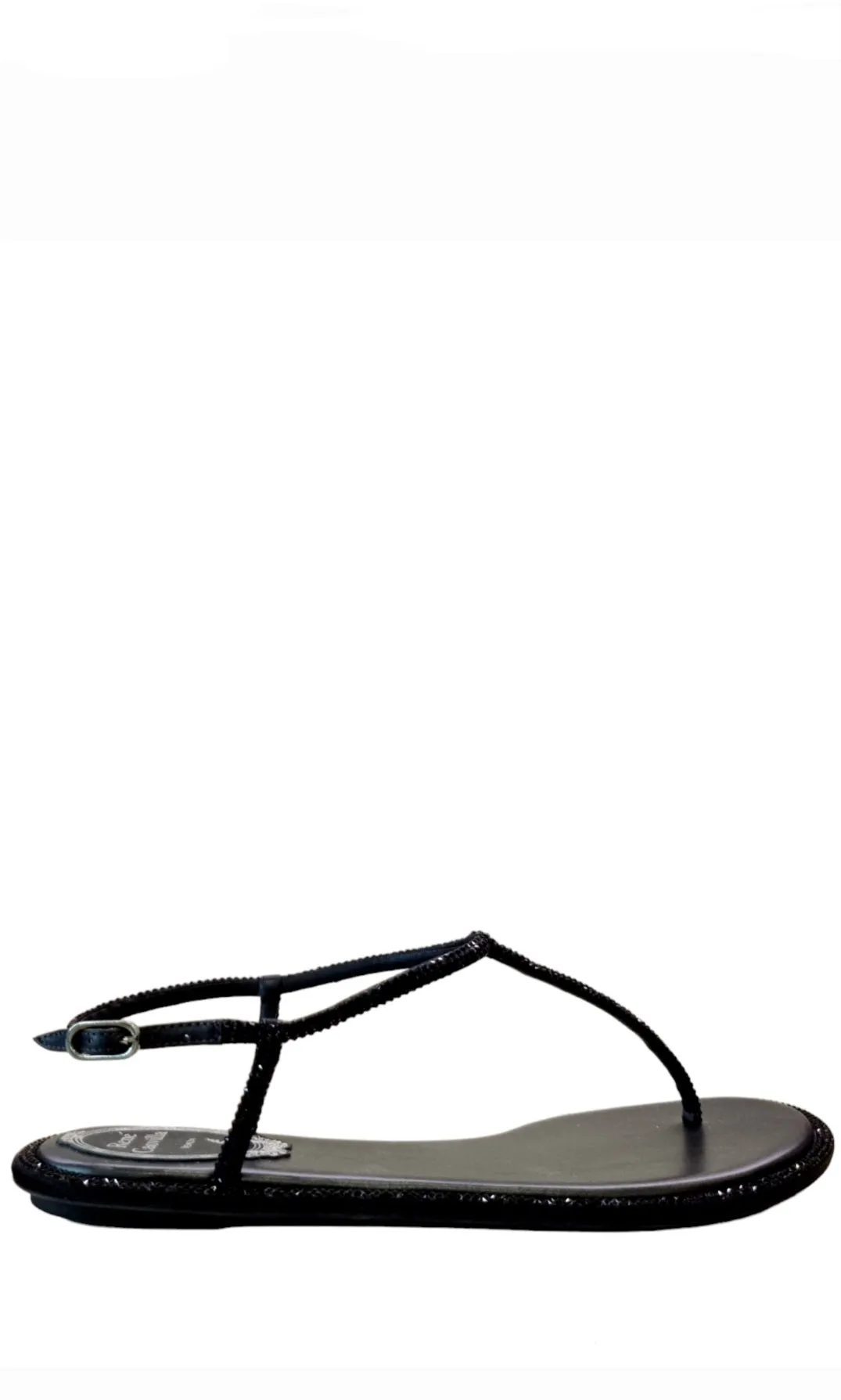 Diana Black Crystal Embellished Sandals(carryover style)