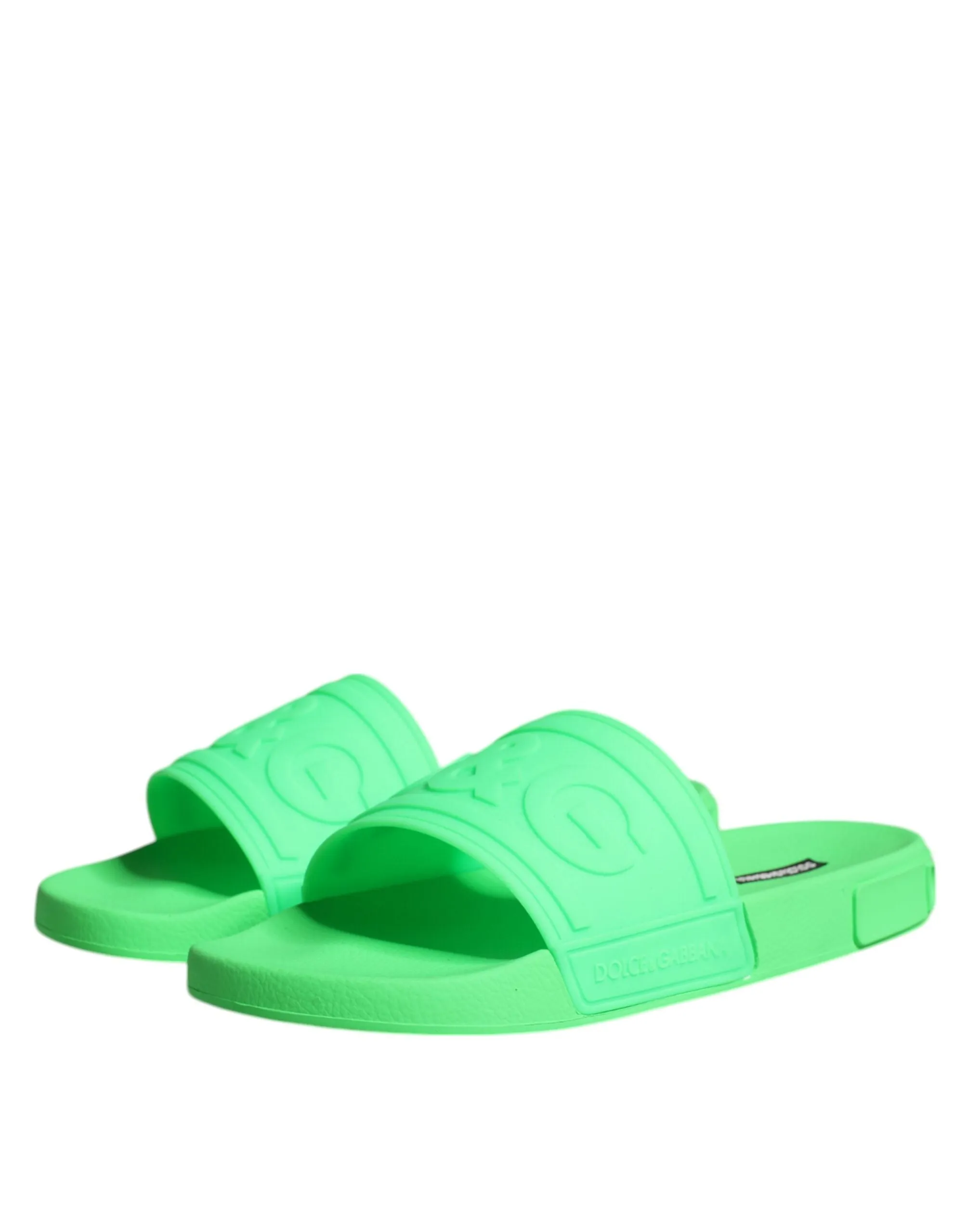 Dolce & Gabbana Beach Slides In Green