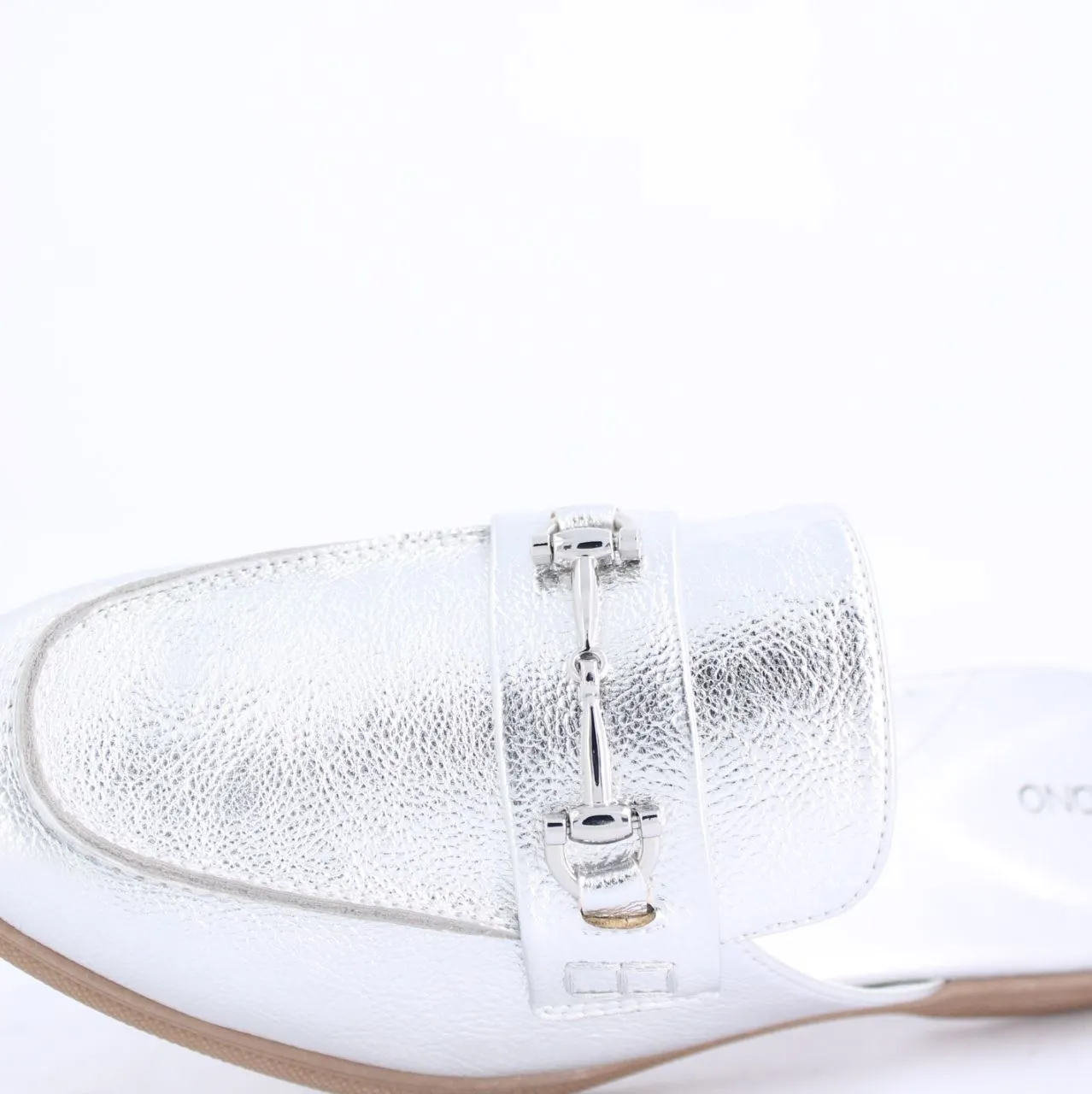 JULIA LOAFER-Mule-Flats-SILVER