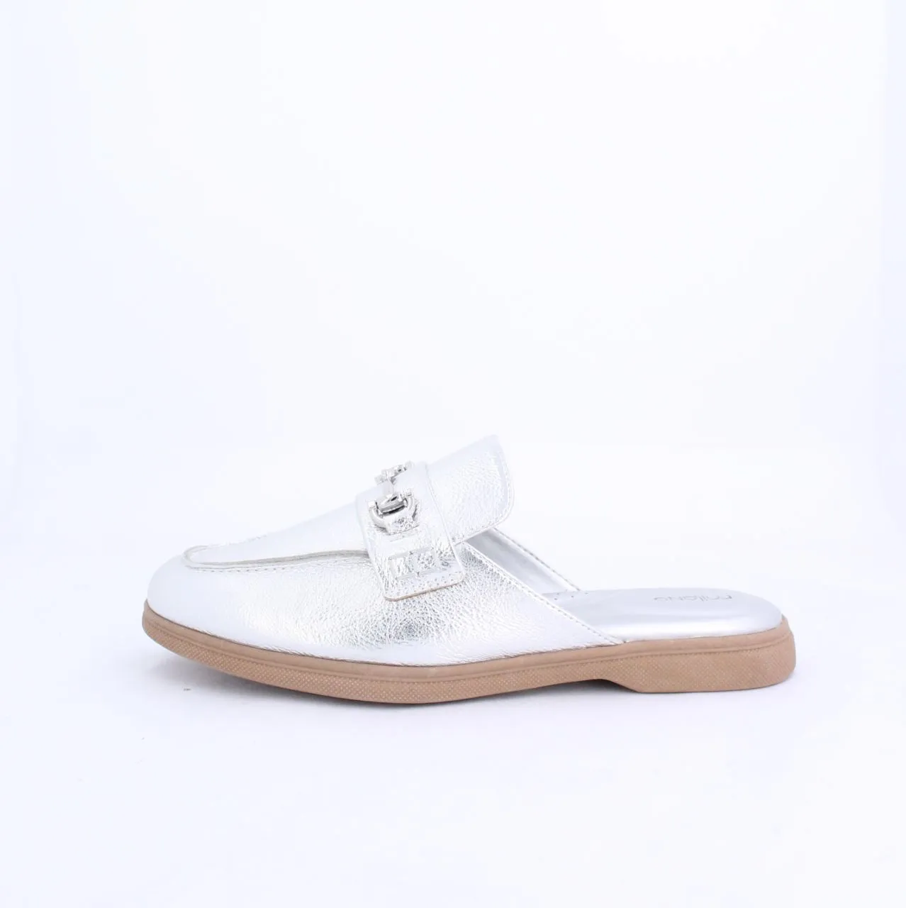 JULIA LOAFER-Mule-Flats-SILVER