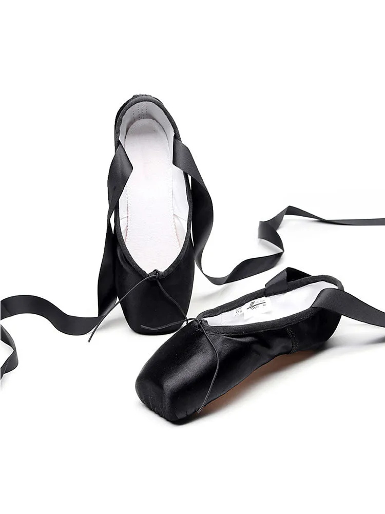 Lace-up Ballet Shoes Practice Performance Shoes Hard-soled Pointe Shoes