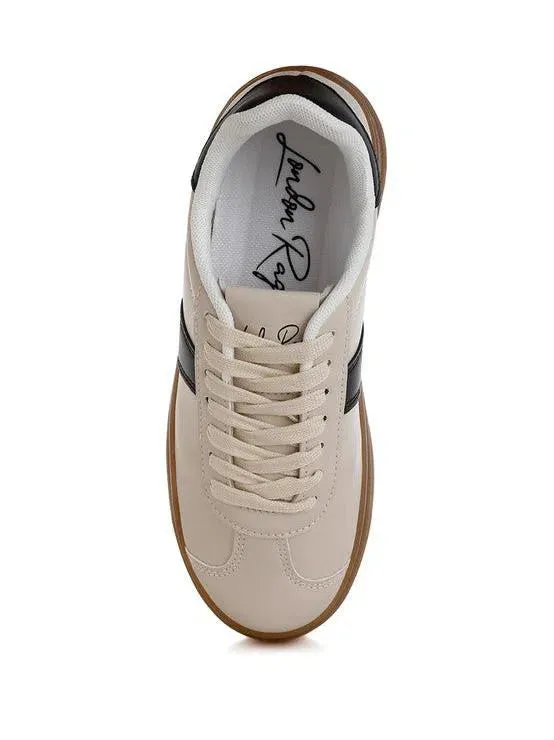 London Rag Knockout Faux Leather Lace-Up Platform Sneakers