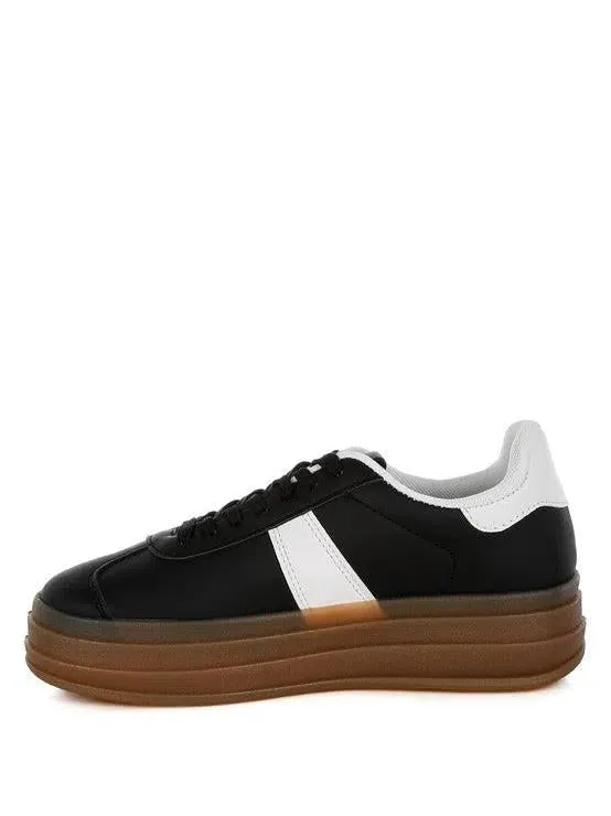 London Rag Knockout Faux Leather Lace-Up Platform Sneakers