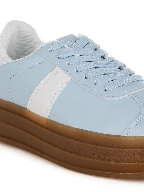 London Rag Knockout Faux Leather Lace-Up Platform Sneakers