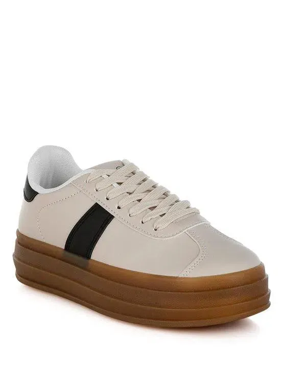 London Rag Knockout Faux Leather Lace-Up Platform Sneakers