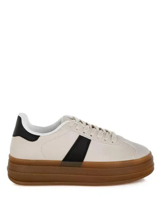 London Rag Knockout Faux Leather Lace-Up Platform Sneakers