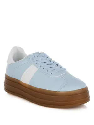London Rag Knockout Faux Leather Lace-Up Platform Sneakers