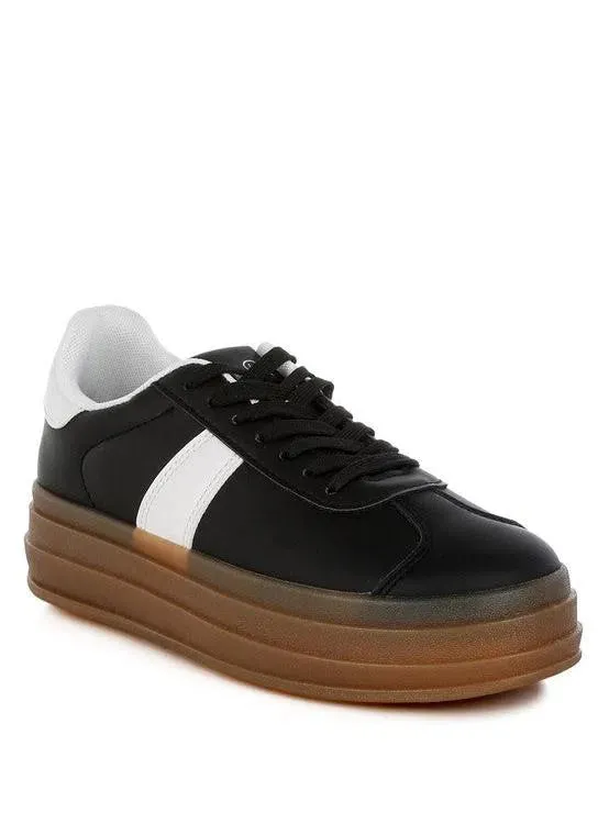 London Rag Knockout Faux Leather Lace-Up Platform Sneakers
