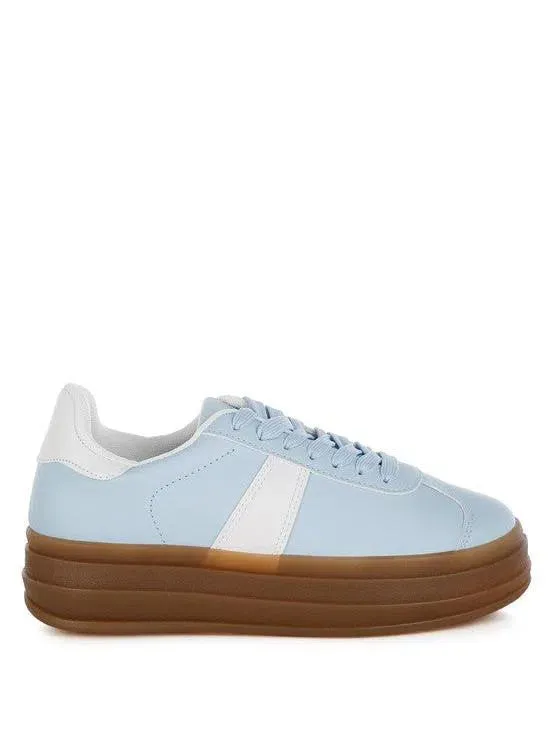 London Rag Knockout Faux Leather Lace-Up Platform Sneakers