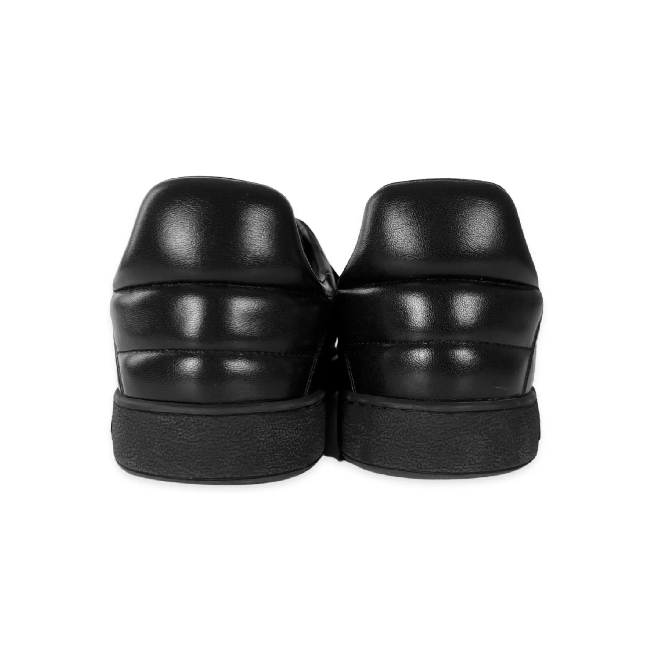 Louis Vuitton 2015 Men's Frontrow Black Croc Embossed Trainers