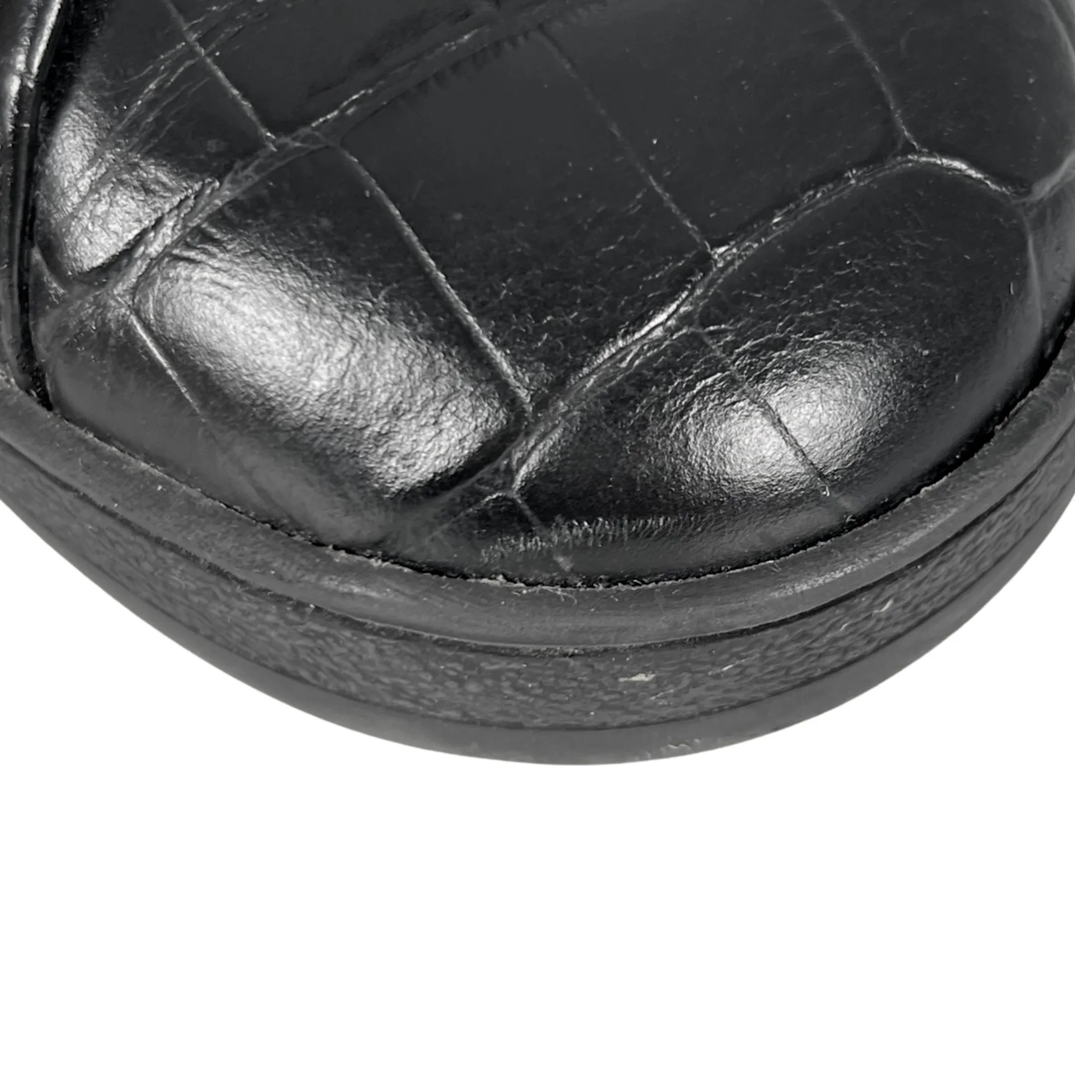 Louis Vuitton 2015 Men's Frontrow Black Croc Embossed Trainers