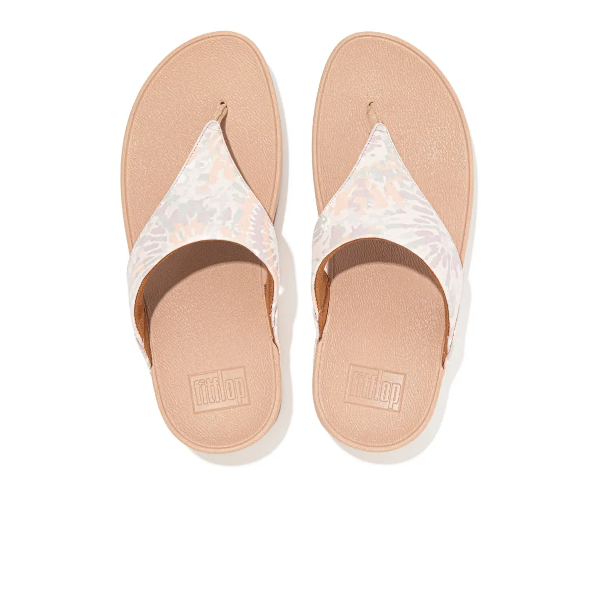 LULU Art-Dye Leather Toe-Post Sandals