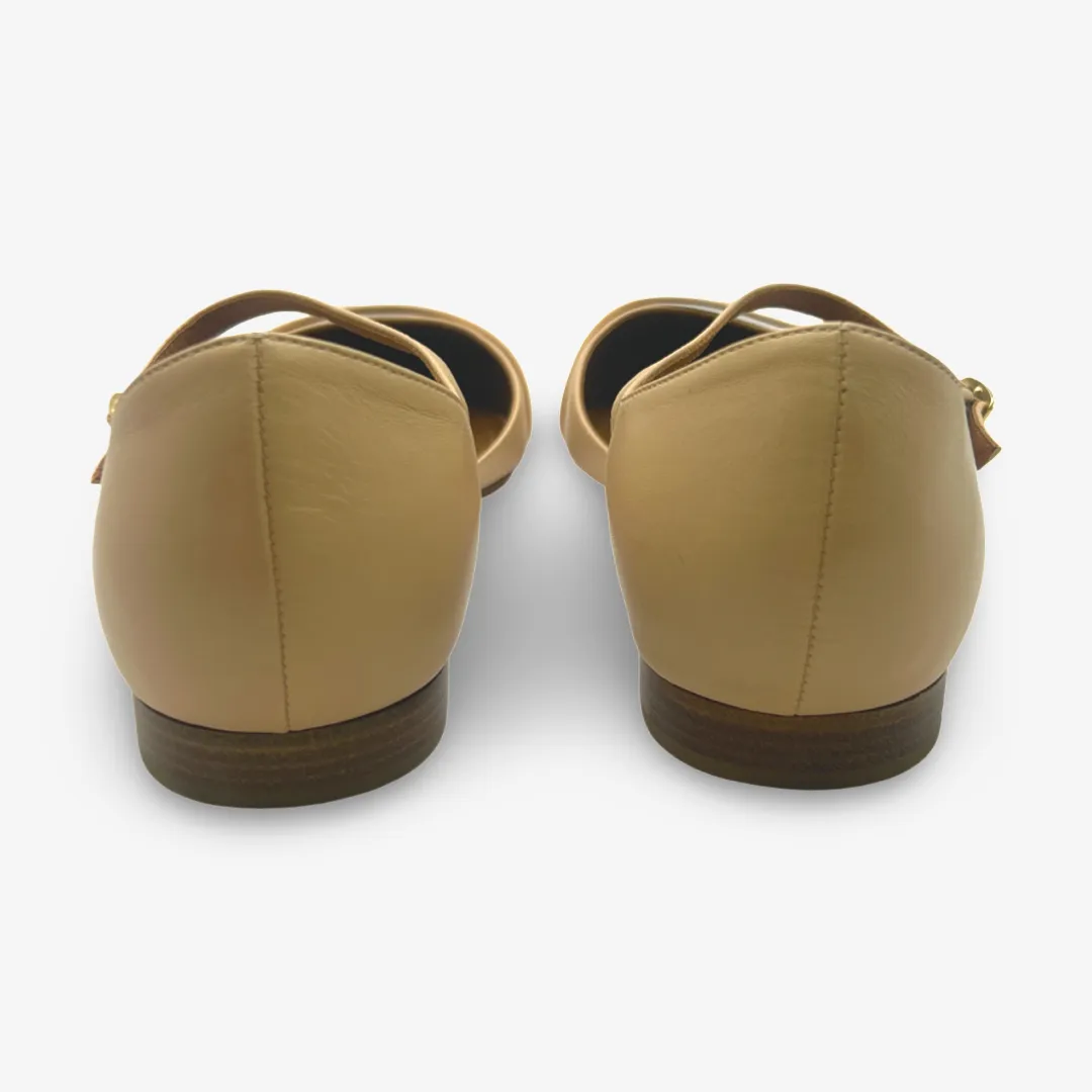 Malone Souliers Beige Pointed Toe Flats