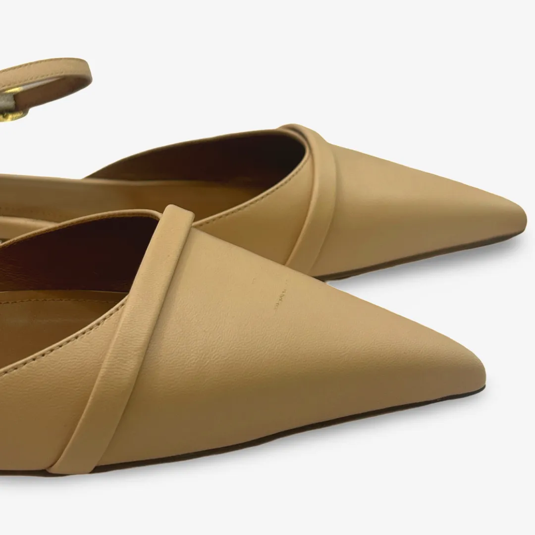 Malone Souliers Beige Pointed Toe Flats