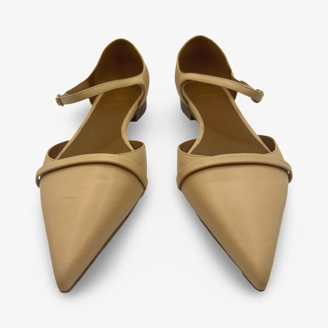 Malone Souliers Beige Pointed Toe Flats